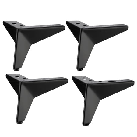 Axioma 4Pcs Heavy Duty Triangle Furniture Sofa Legs Replacement Legs for Coffee Table, Black 10cm