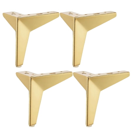 Axioma 4Pcs Heavy Duty Triangle Furniture Sofa Legs Replacement Legs for Coffee Table, Gold 13cm