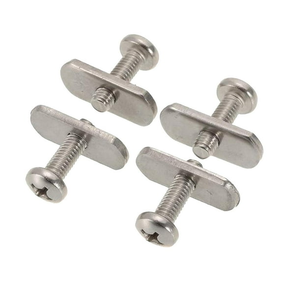 Axioma 4Set Stainless Steel Kayak Rail/Track Screws & Track Nuts Hardware Gear Mounting Replacement Kit for Kayaks Canoes Boats Rails