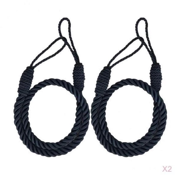 Axioma 4pcs Curtain Tiebacks Tassel Twisted Rope Tie - backs Living