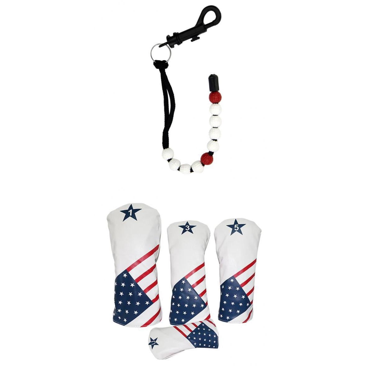 Axioma 4pcs/Set Waterproof Golf Club Head Cover Wood Driver Headcover Stroke Count
