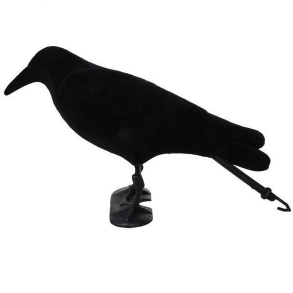 Axioma 4x Black Flocked Hard Realistic Calling Crow Decoy Vermin Rook Decoying Hunting