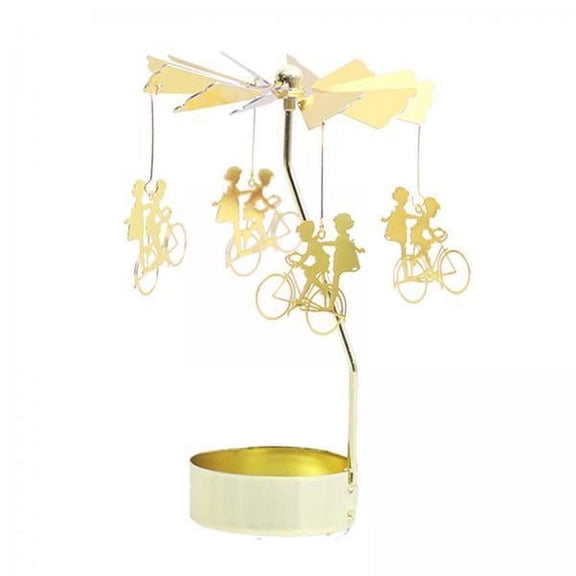 Axioma 5 Romantic Gold Candlestick Rotating Carrousel Cycling