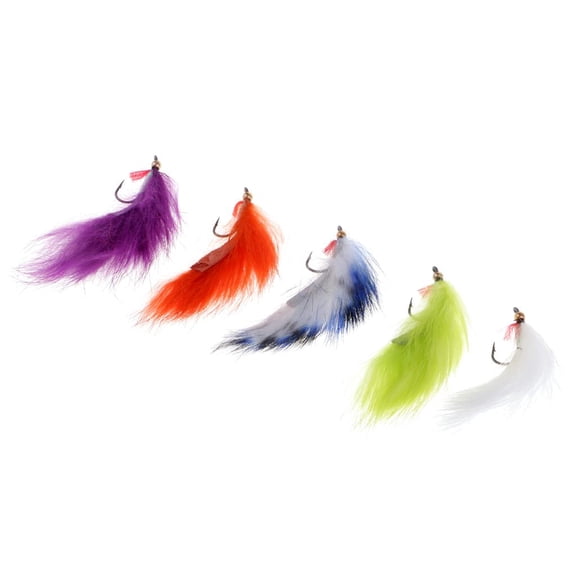 Axioma 5pcs Bead Head Zonker Trout Flies Sinking Fly Fishing Streamers Flies Pack 2