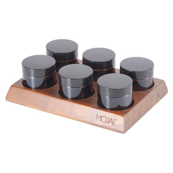 Axioma 6PCS Coffee Bean Canisters, Countertop Coffee Tea Sugar Candy Storage Glass Jar