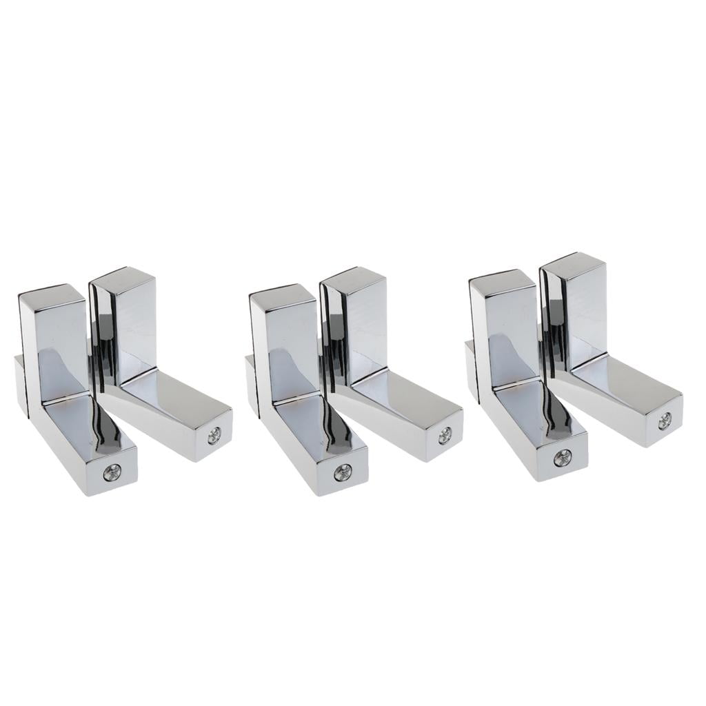 Axioma 6x Solid Metal Adjustable Wood/Glass Shelf Bracket Wall Mount Brushed Nickel