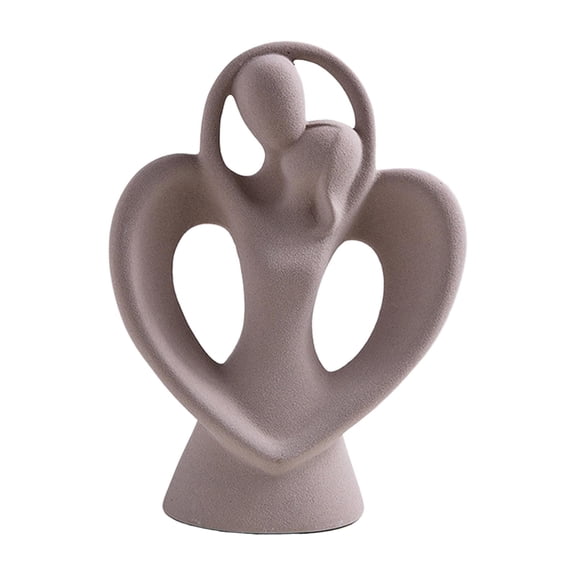 Axioma Abstract Ceramic Sculpture Home Decorations for Bookshelf Table Centerpiece Couple