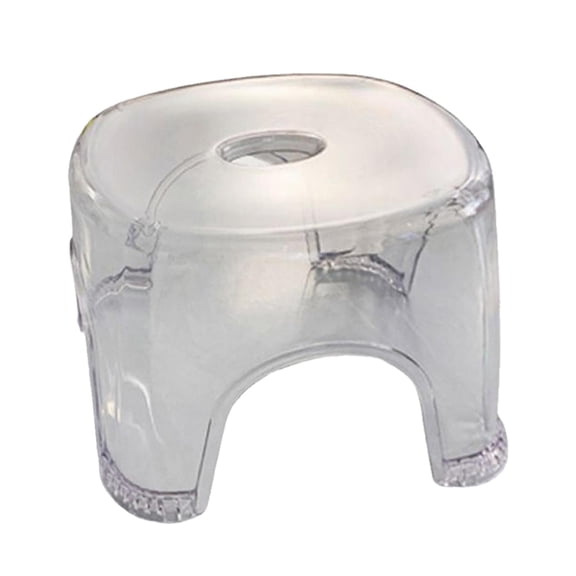 Axioma Acrylic Shower Stool Corner Stool Chair Multifunctional Clear Non Slip Foot Rest white