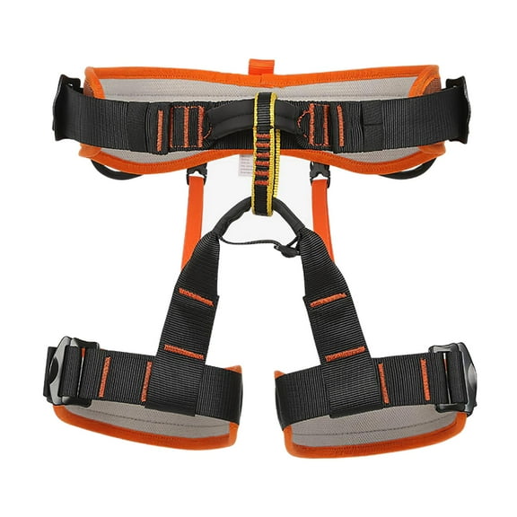 Axioma Adjustable Half Body Harnesses Thickness Reinforced Climbing Harness for Caving, Rock Climbing, Rappelling, Tree Fall Waist Safety Belts , Orange L