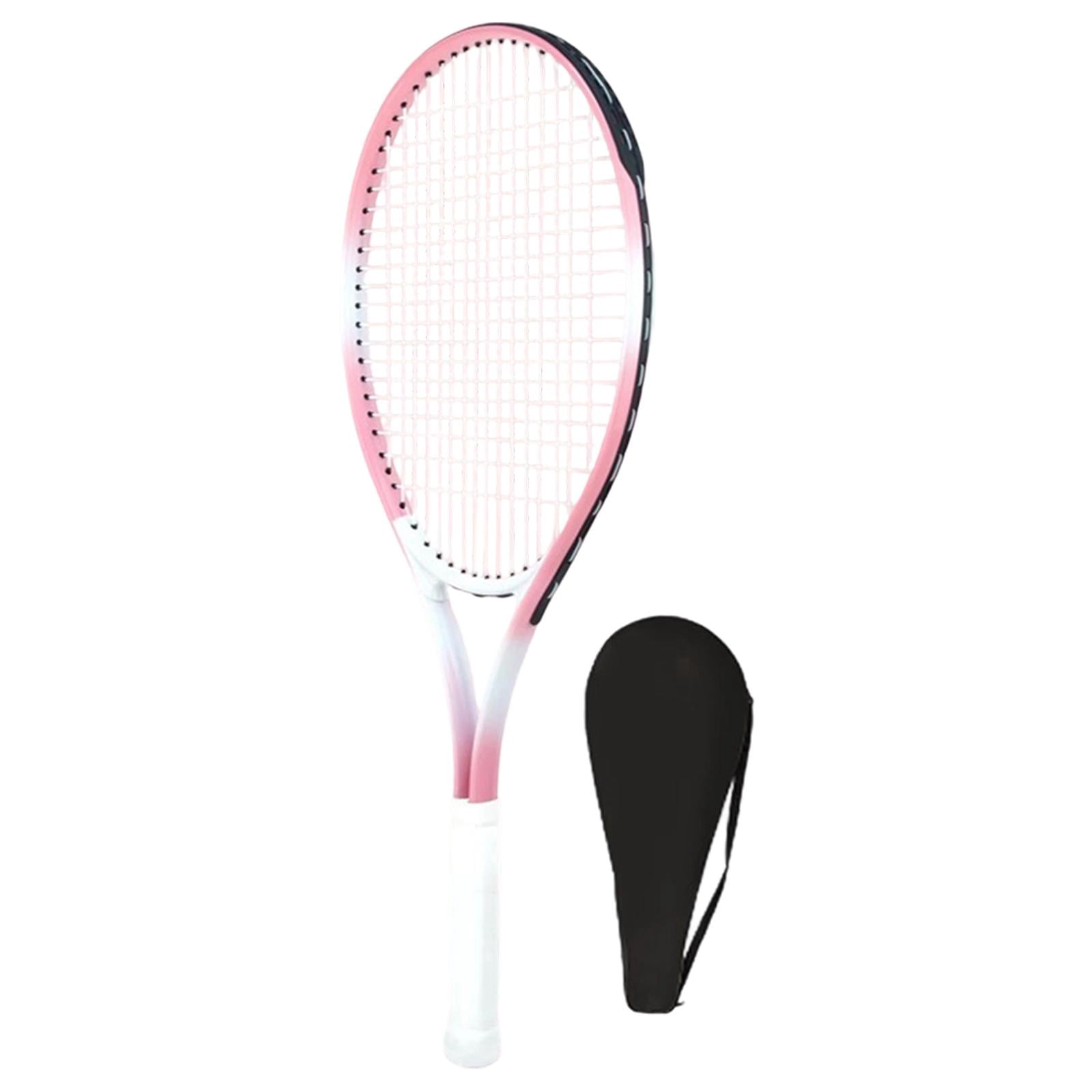 Axioma Adult Alloy Tennis Racket Portable Pre Strung Racket for Training Tennis Racquet Pink