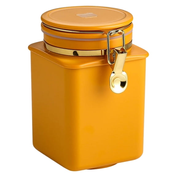 Axioma Airtight Storage Jar Fresh Keeping Coffee Canister Household 1.1L Large Capacity Orange