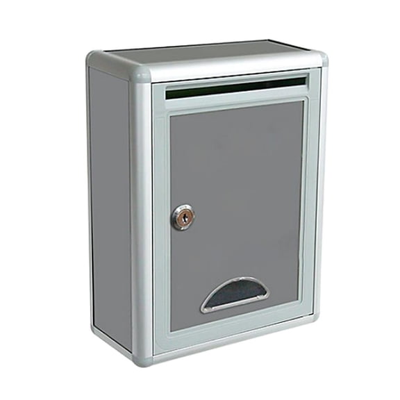 Axioma Aluminium Alloy Locking Mailbox Letterbox Outdoor Rainproof Parcel Boxes A#Gray