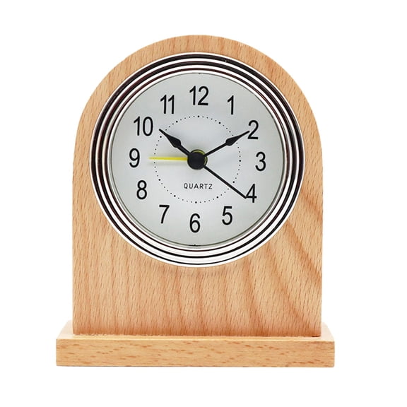 Axioma Analog Alarm Clock Portable Solid Wood Countertop Alarm Clocks Desktop Clock for C