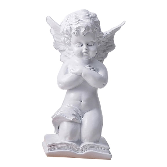 Axioma Angel Statue Kneeling Praying Cherub Angel Figurine Creative Resin Sculpture for 9.2cmx8.2cmx16.8cm