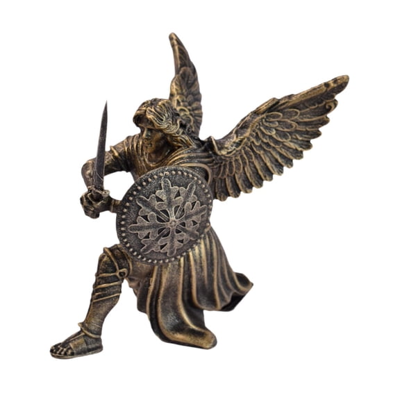 Axioma Angel Warrior Figurine Artwork Collection Decoration for Bookcase Home Table Gold