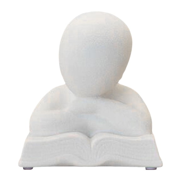 Axioma Artistic Abstract Figurine Sculpture Home Decor Accents Gifts Ornament Porcelain White Reading