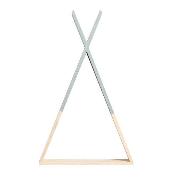 Axioma Baby Wooden Wall Shelf Hanging Organizer Triangle for Bedroom Art Home gray
