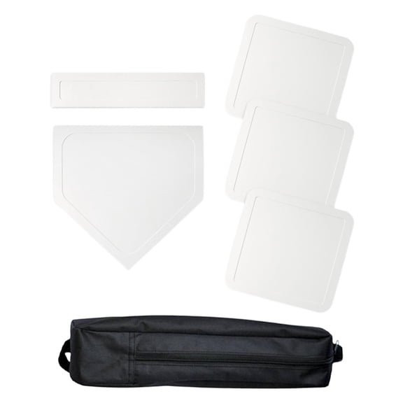 Axioma Baseball And Softball Base Set for Practice with Storage Bag for Kids And Adults White