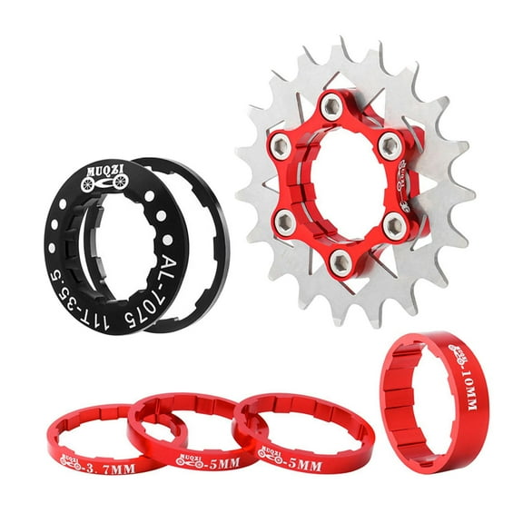Axioma Bike 19T Single Cassette Spacers MTB Bicycle Fixed Gear Adapter Freewheel Hub Red