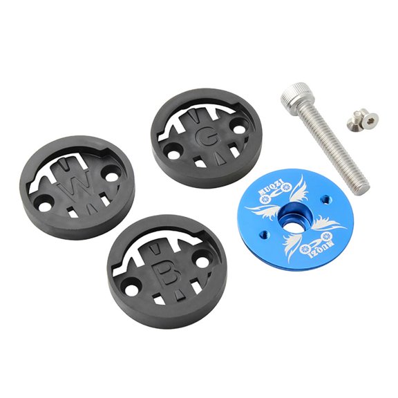 Axioma Bike Stem Top Computer Mount Base Holder For Garmin/Bryton/WAHOO Blue
