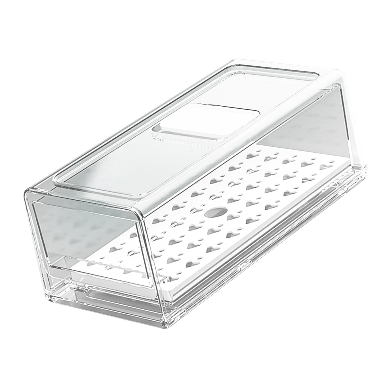 Axioma Cabinet Refrigerator Organizer Box Drawers Holder Multifunctional Clear with Lid S with partition
