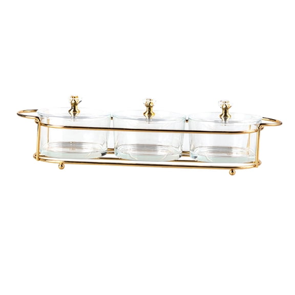 Axioma Caddy Serving Platter Serving Bowl Fruits Dessert Appetizer Appetizer Serving Plate for Wedding Clear 3 Grids
