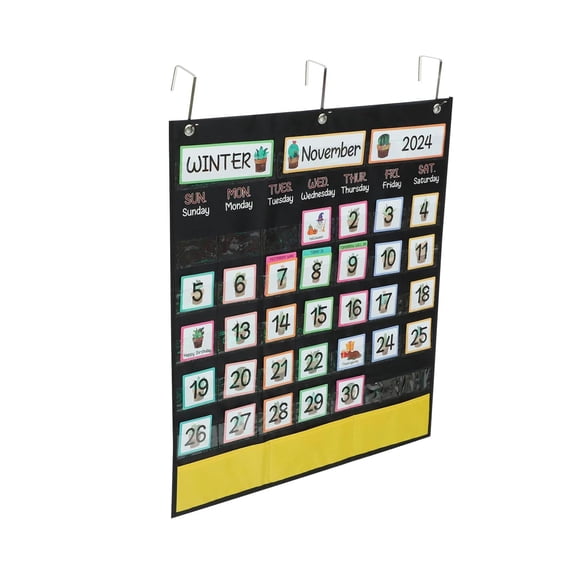 Axioma Calendar Pocket Chart Calendar for Kids Complete Education Weekly Calendar Today