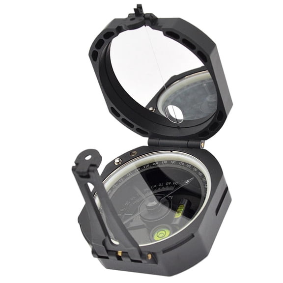 Axioma Camping Compass Mirror with Pouch Lightweight Fluorescent for Hiking Backpacking