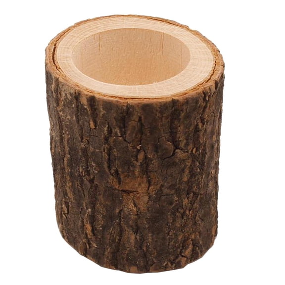 Axioma Candle Holder Made of Natural Tree Stump Wood, Tealight Holder, Candlestick for 6x7cm