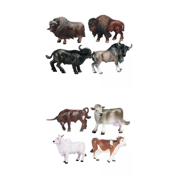 Axioma Cattle Decorative Figures Multi Size Plastic Animal Figurines Educational Farm