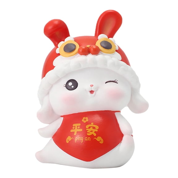 Axioma Chinese Style Rabbit Piggy Bank Bunny Figures Moneyboxes Resin Storage Container StyleC Size M