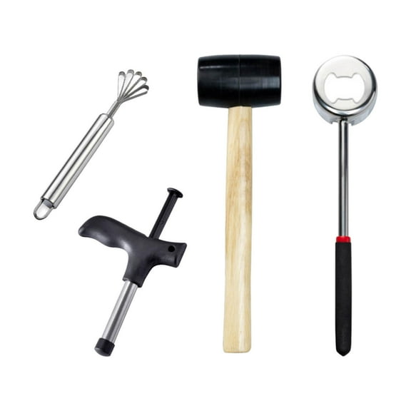 Axioma Coconut Opener Coconut Shell Breaker Machine Coconut Shredder Tool Rubber Hammer 4Pcs