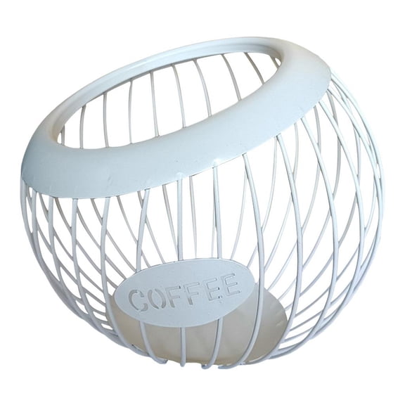 Axioma Coffee Pod Storage Holder Coffee Capsule Storage Basket Large Capacity Container K Cup Holders for Counter Display Stand for Kitchen Coffee White