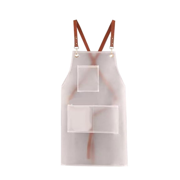 Axioma Cooking Apron Chef Apron Baking Apron Bib Apron Waterproof for Daily Life Sturdy White Multi Pockets