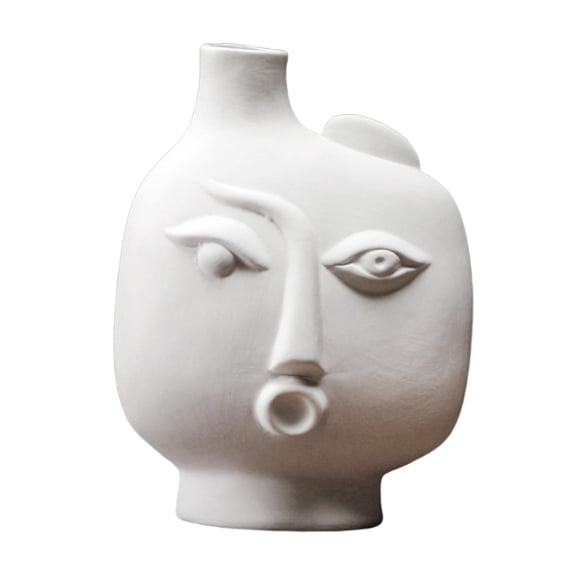 Axioma Creative Ceramics Statue Flower Vase Bust Planter Plants Pots Modern Boho Minimalist Accent Decoration Furnishings Flower Arrangement 12.5x16.5x7.5cm