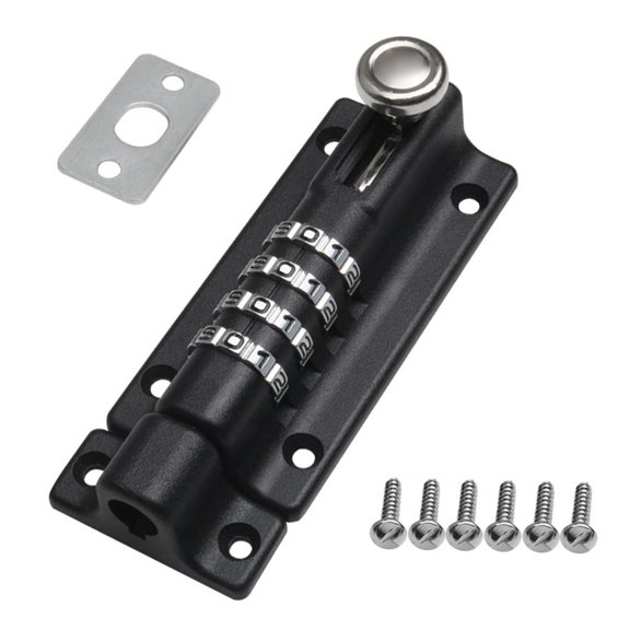 Axioma Creative Latch Lock Household Anti Theft Password Bolt Lock Combination Bolt for Matte Black