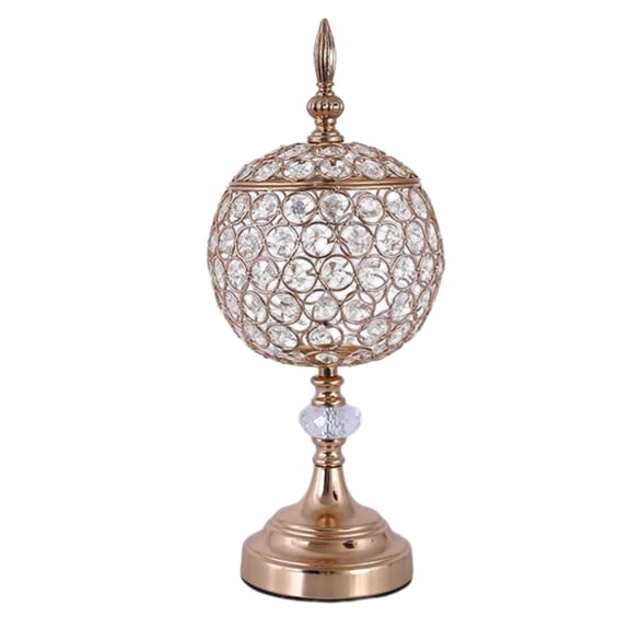 Axioma Crystal Candle Holders, Golden Rhinestone Candlesticks Table Centerpieces for Dia11.4cm Height36cm