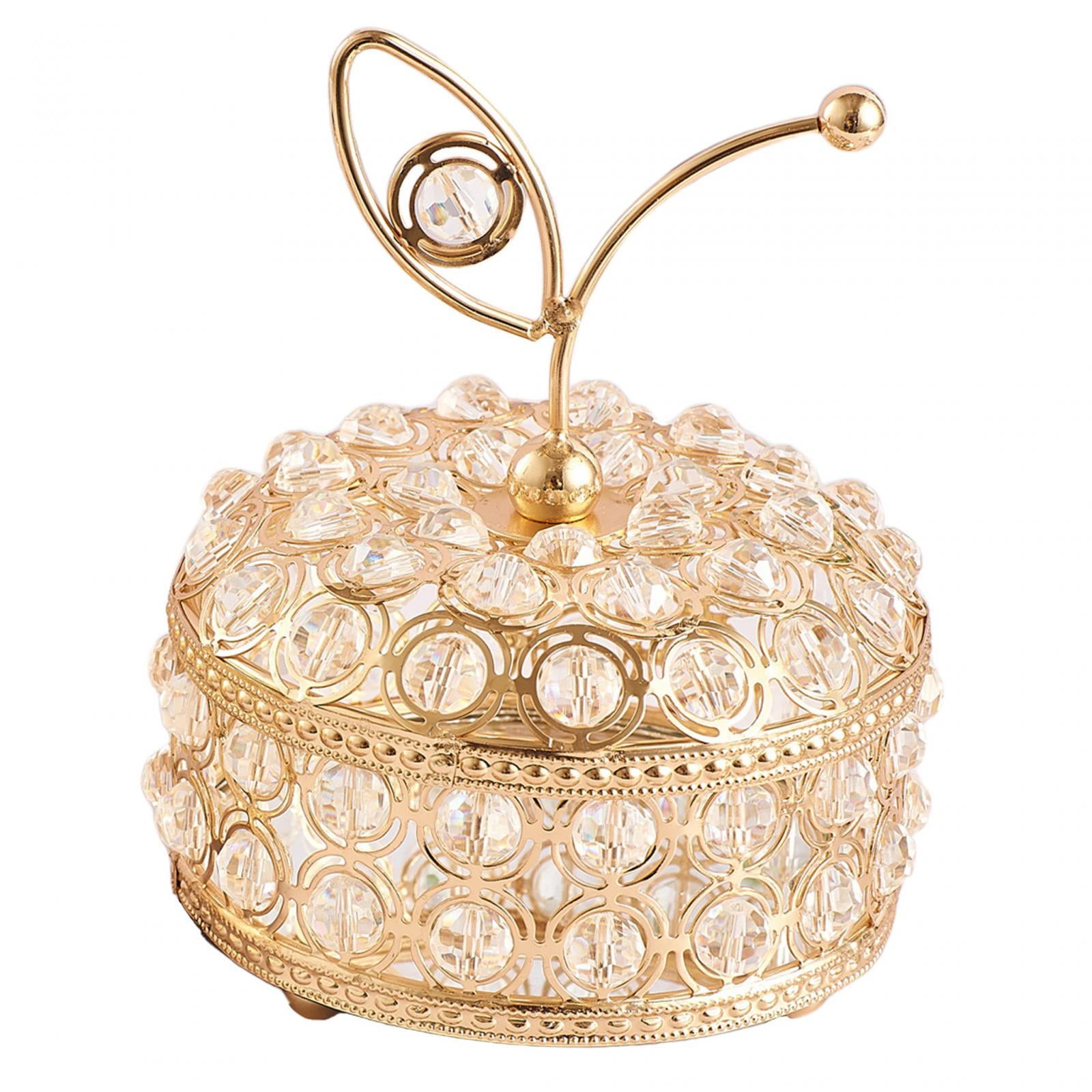 Axioma Crystal Jewelry Box Keepsake Box Organizer Storage Case Necklace Earrings Holder 12cmx15.5cm