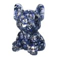 thumbnail image 1 of Axioma Cute Bulldog Figurine Ornament Tabletop Decor Miniature Statue Animal Sculpture Dark Blue, 1 of 10