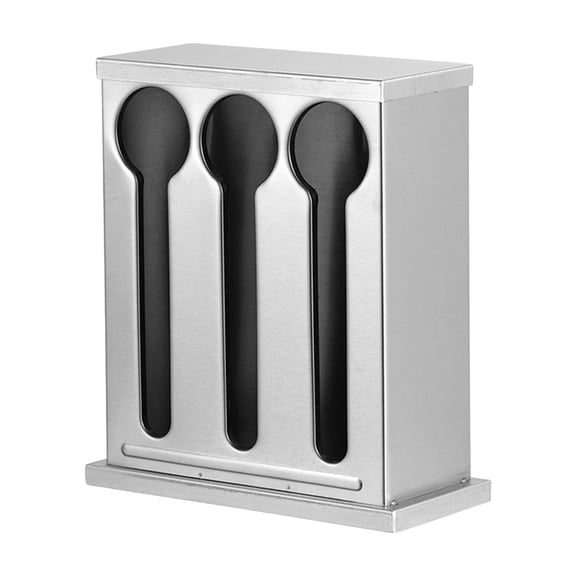 Axioma Cutlery Organizer Spoon Storage Box Stainless Steel Utensil Holder Utensil Stand 3 Compartment