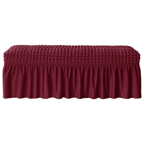 Axioma Dining Bench Cover Removable Stretch Slipcovers Stretch Seat Cover Bench Cushion Wine Red
