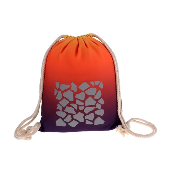Axioma Drawstring Bag, Reflective Backpack Sack for Sport Gym Dance Swimming Cycling Orange