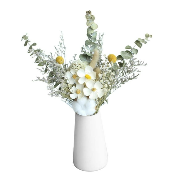 Axioma Dried Flower Bouquet Dried Eucalyptus Plants Flower Ornaments For DIY Vase Photo White Violets