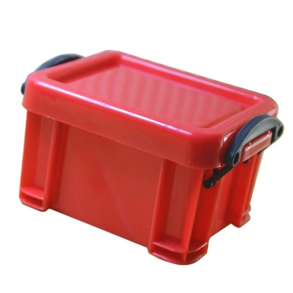Axioma Durable Plastic Mini Desktop Sundries Case Small Objects Organization Box for Red