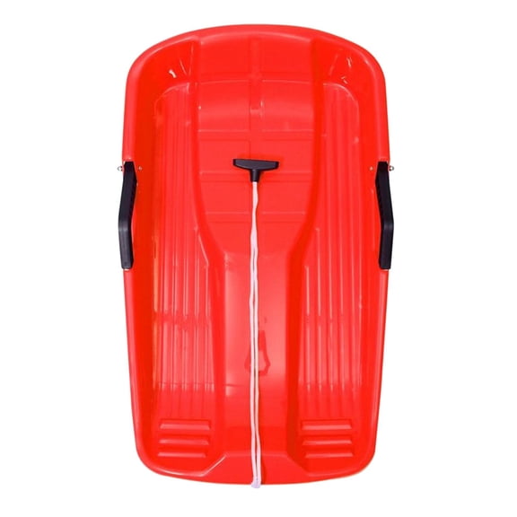 Axioma Durable Snow Sled Child Adults Winter Fun Toy Downhill Sled Toboggan Sledge Luge Red