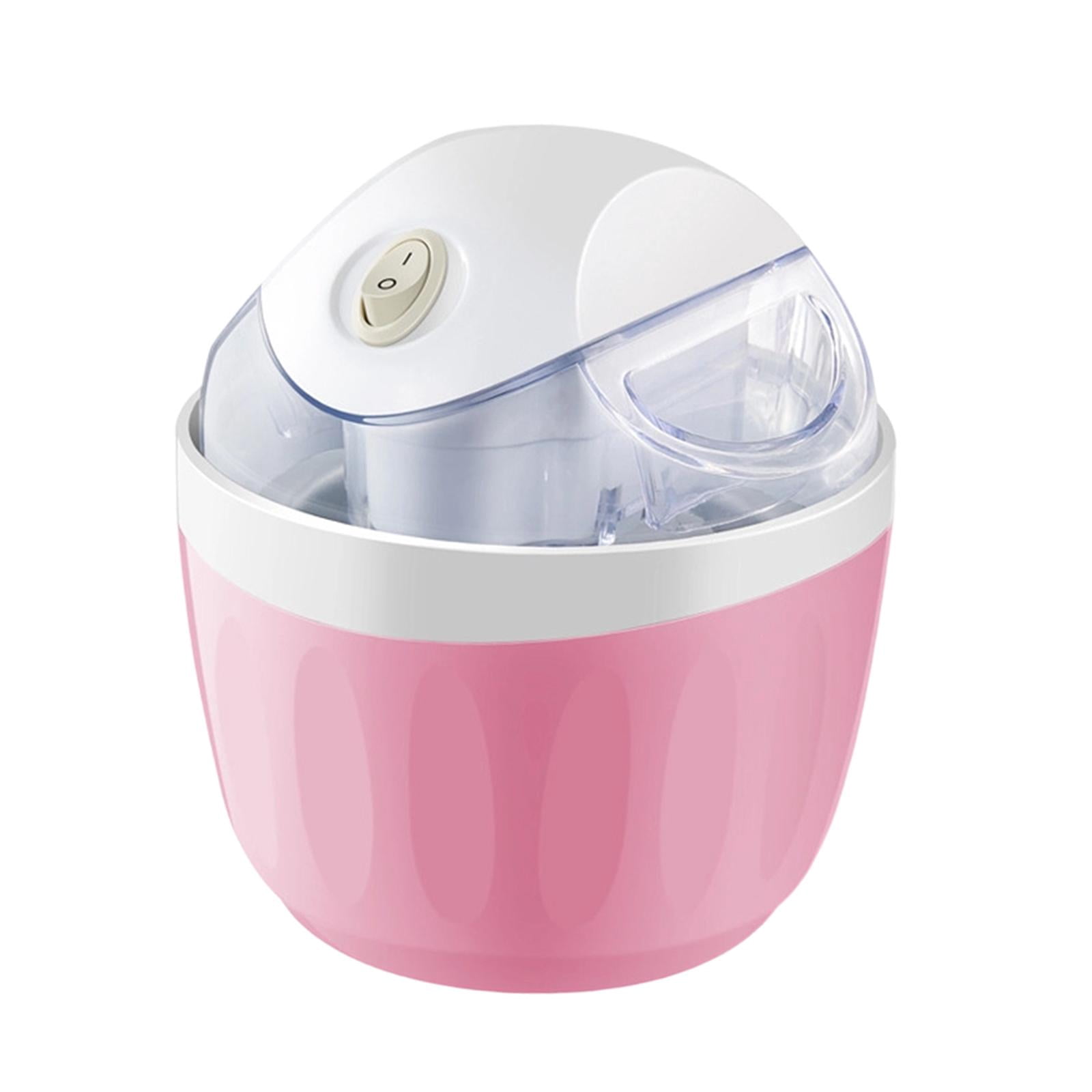 Axioma Electric Ice Cream Maker Easy to Clean and Use Home Use Summer Dessert Maker Pink White