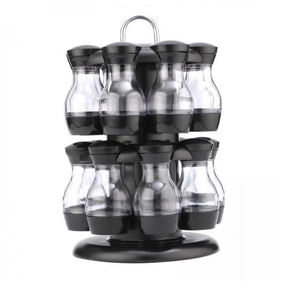 Axioma Elegant Double Layer Spice Rack Set with 16 Jars 2 Pcs
