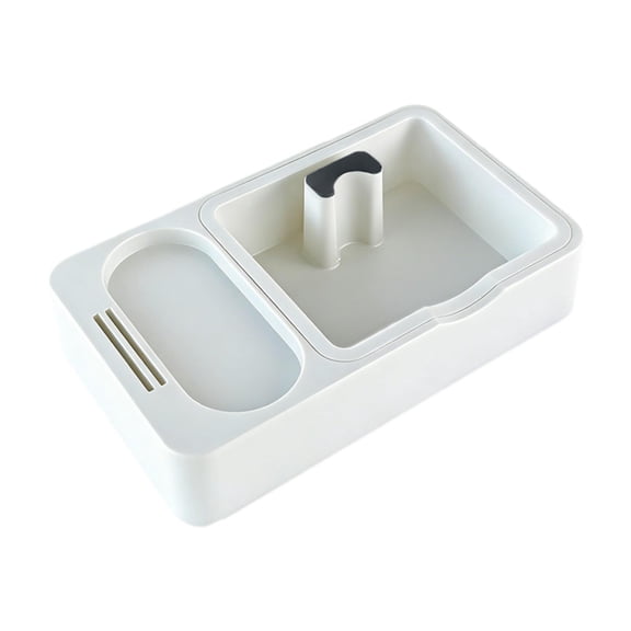 Axioma Espresso Tamper Holder Detachable Coffee Knock Box for Countertop Office Bar White