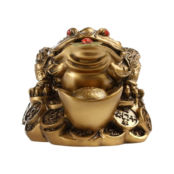 Axioma Feng Shui Money Frog Three Legged Wealth Toad Chan Statue Home Office Decoration Bronze