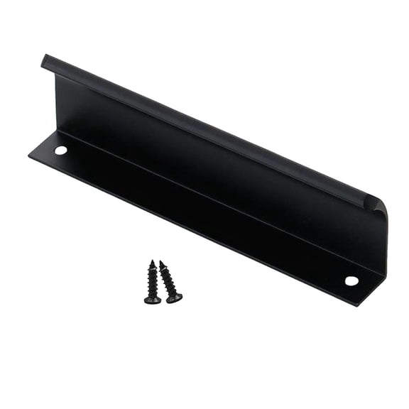 Axioma Finger Edge Pull Tab Handle Home Kitchen Cabinets Drawers Collection Long Center Black 150mm